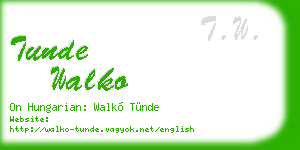 tunde walko business card