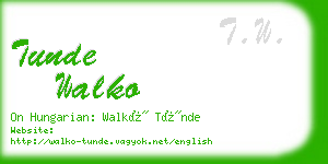 tunde walko business card